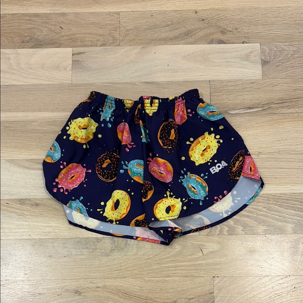 Donut Print Shorts - Purple